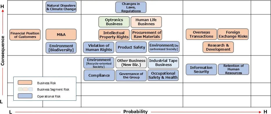 Risk map of the current fiscal year