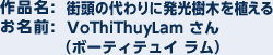 作品名：街頭の代わりに発光樹木を植える　お名前：VoThiThuyLamさん（ボーティテュイ ラム）